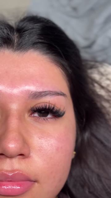 Client reveal, lash set and brows